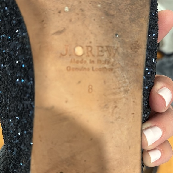 J.CREW blue sequins loafers size 8 sparkly, party, fun, feminine - Picture 5 of 8